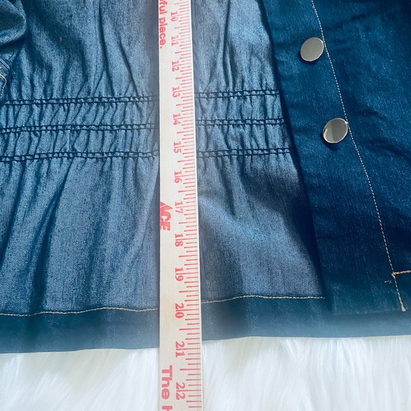 Joan Rivers Sz XS Dark Denim Cuffed 3/4 Sleeve Women’s Jacket - Picture 4 of 9